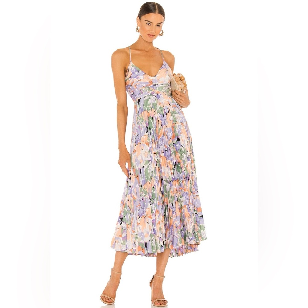 ASTR The Label - Blythe Dress in Coral Multi Size S